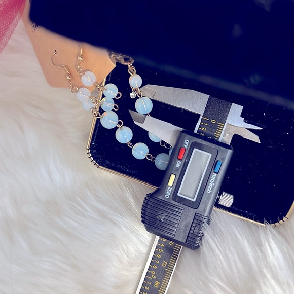 NEW: Handcrafted 2pc MOONSTONE Opalite Gemstone Earrings+Bracelet Gift Set - Picture 7 of 15